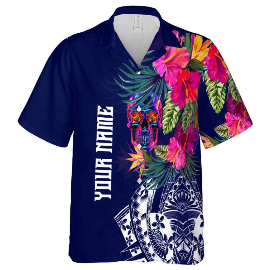 Personalized Neon Polynesian Flowers Hawaiian Shirt Fashion forward