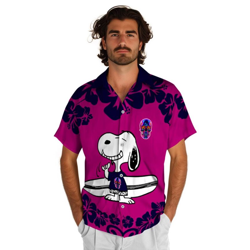 Personalized Neon Surfing Snoopy Hawaiian Shirt New Arrival
