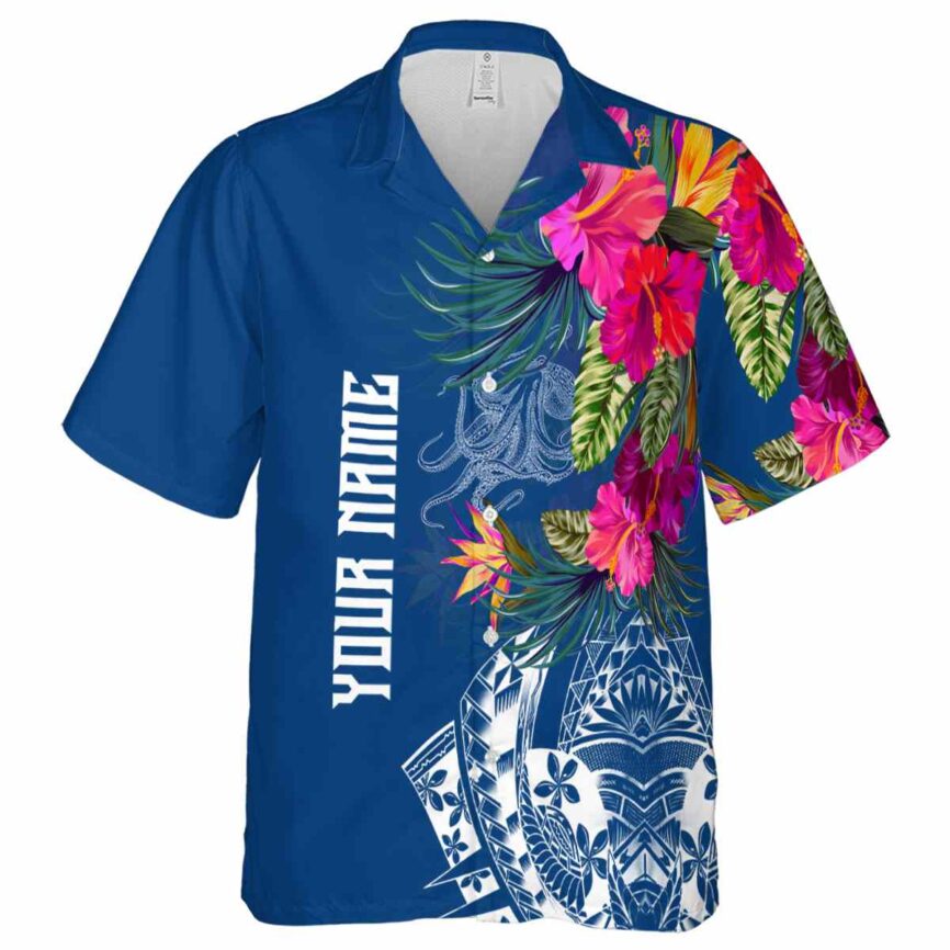 Personalized Octopus Polynesian Flowers Hawaiian Shirt Fashion forward
