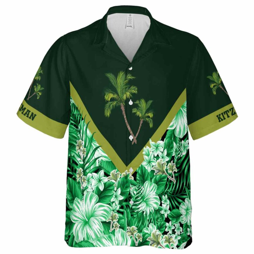 Personalized Palm Tree Bold Floral Number Hawaiian Shirt Fashion forward