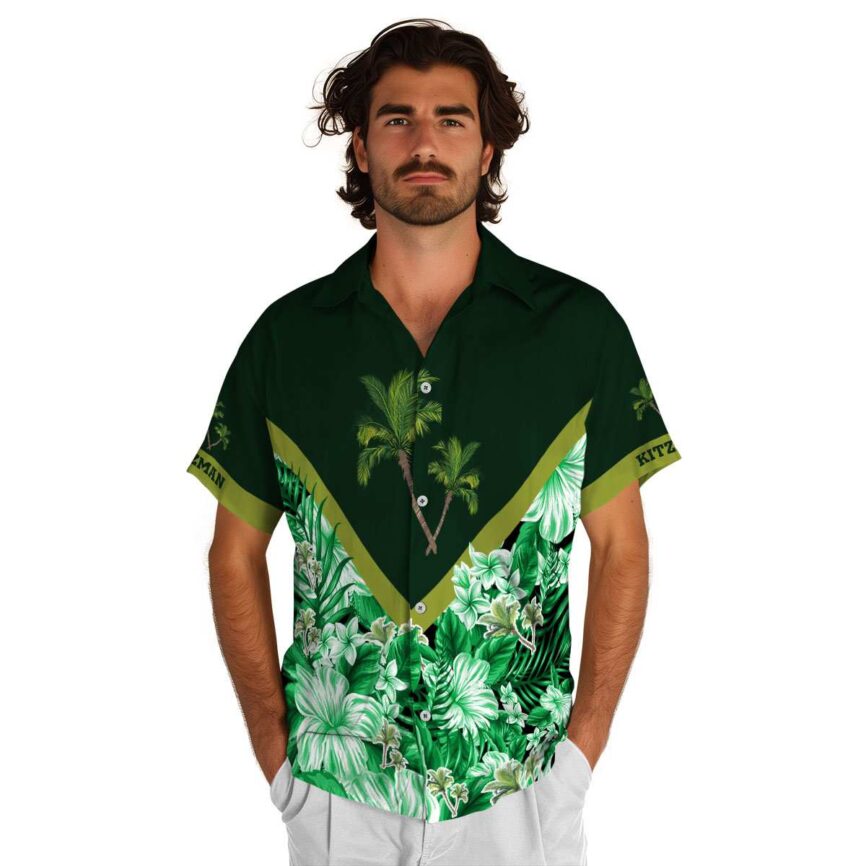 Personalized Palm Tree Bold Floral Number Hawaiian Shirt New Arrival