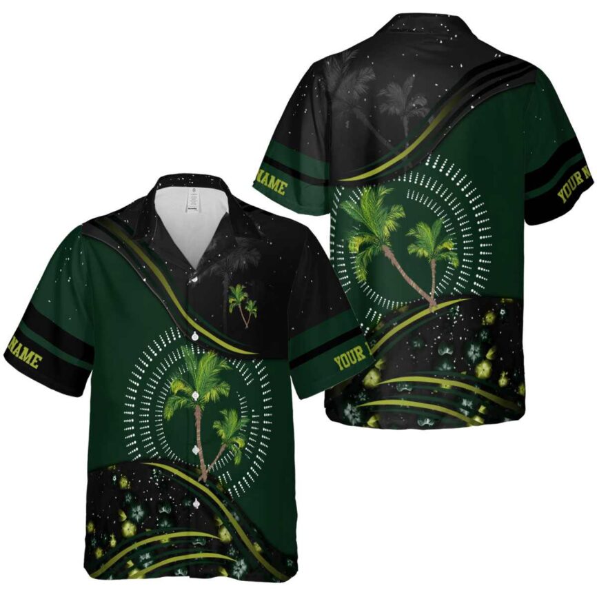 Personalized Palm Tree Dynamic Swirl Hawaiian Shirt Premium grade
