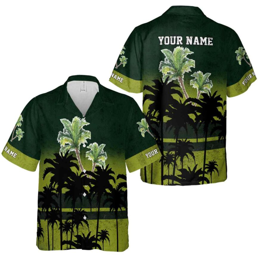 Personalized Palm Tree Sunset Gradient Hawaiian Shirt Premium grade