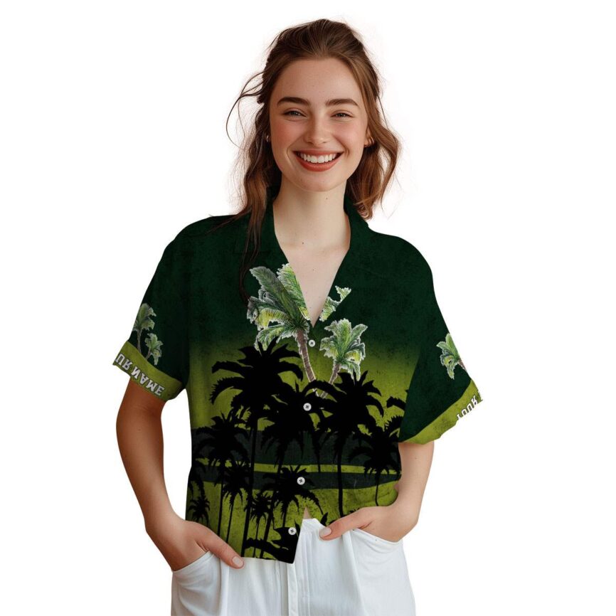 Personalized Palm Tree Sunset Gradient Hawaiian Shirt Top rated