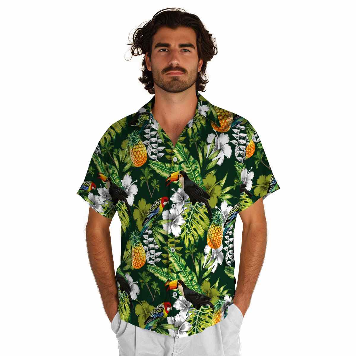 Personalized Palm Tree Toucan Bird Hawaiian Shirt New Arrival Personalized Palm Tree Toucan Bird Hawaiian Shirt New Arrival