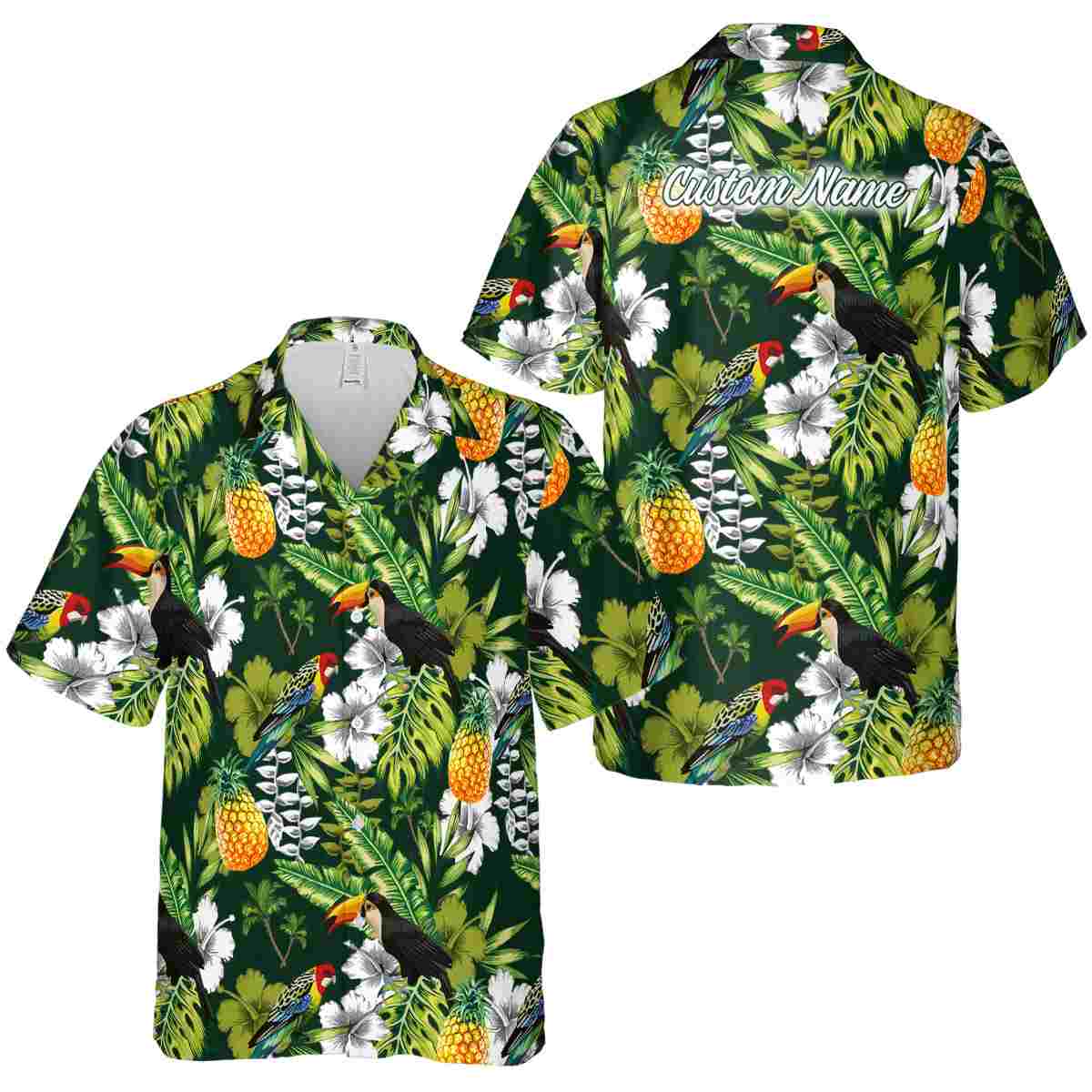 Personalized Palm Tree Toucan Bird Hawaiian Shirt Premium grade Personalized Palm Tree Toucan Bird Hawaiian Shirt Premium grade