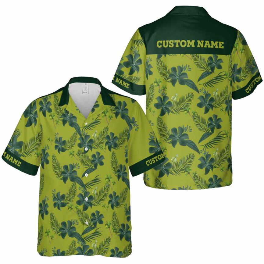 Personalized Palm Tree Tropical Flower Hawaiian Shirt Premium grade