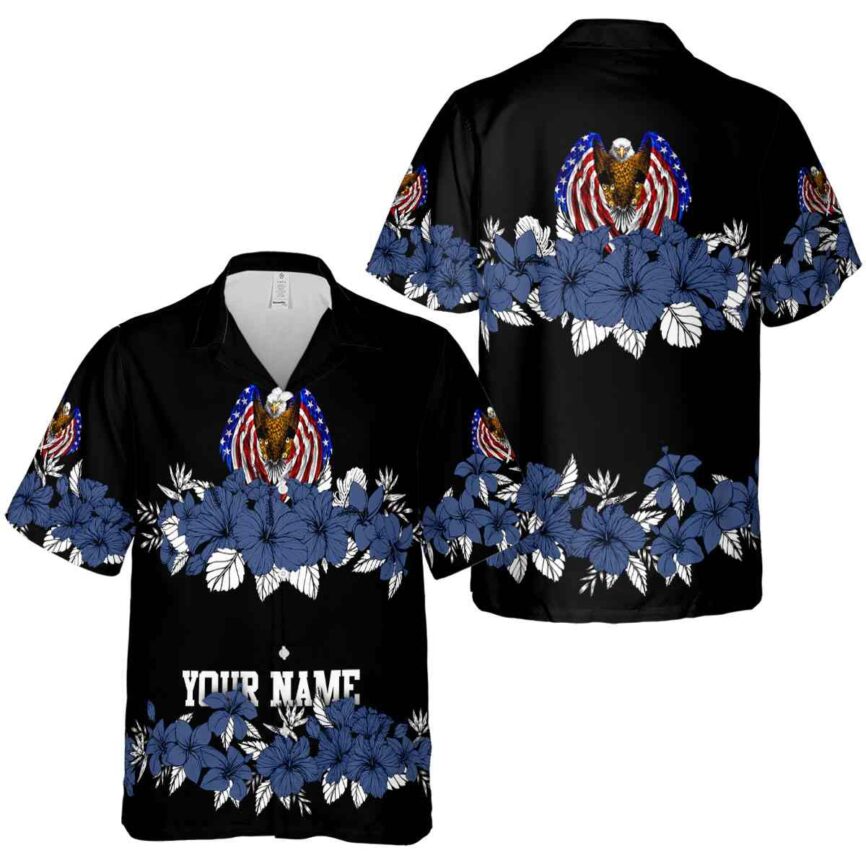 Personalized Patriotic Hibiscus Band Hawaiian Shirt Premium grade