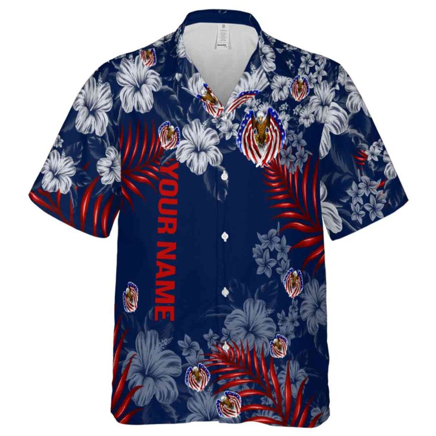 Personalized Patriotic Hibiscus Pattern Hawaiian Shirt Fashion forward