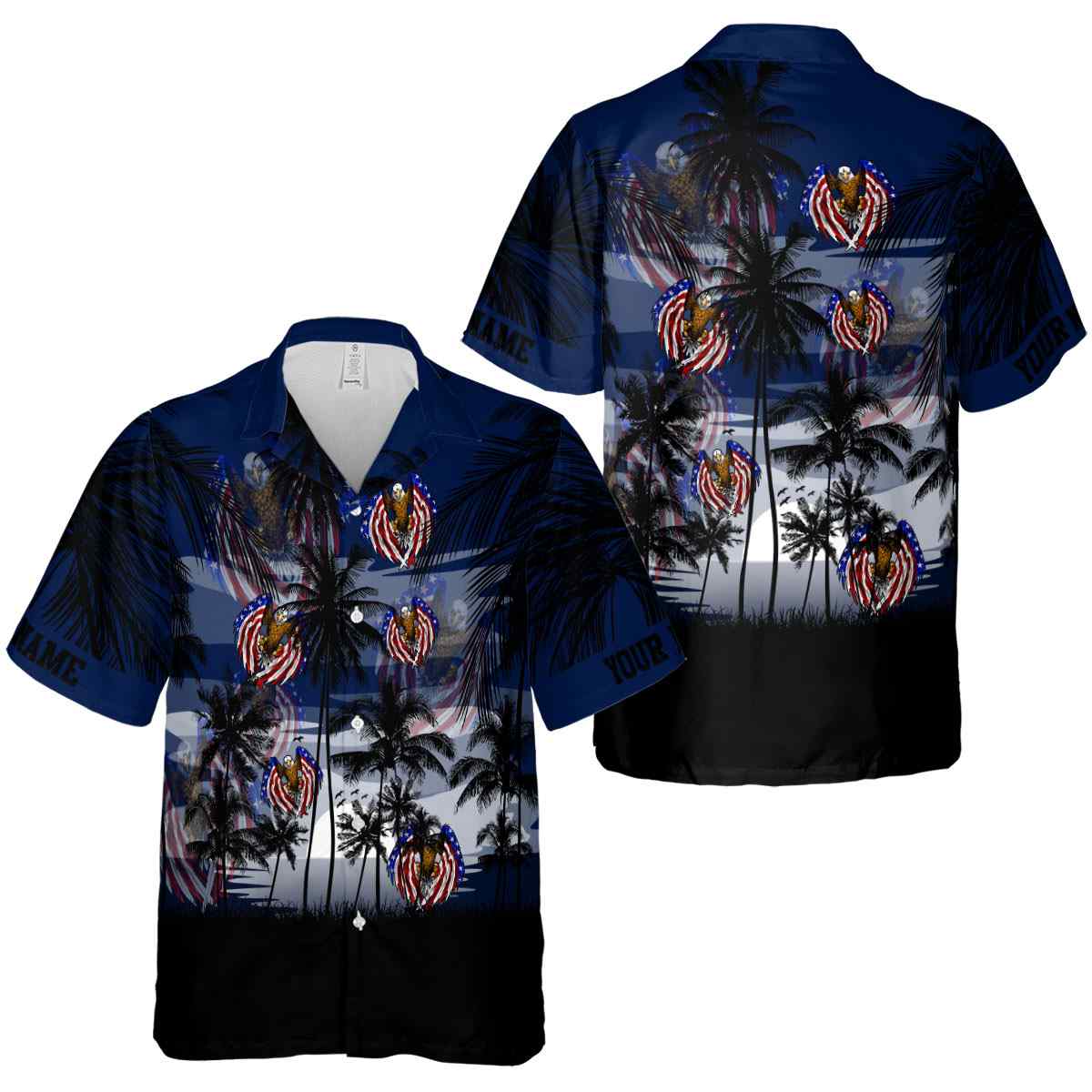 Personalized Patriotic Island Scenery Hawaiian Shirt Premium grade Personalized Patriotic Island Scenery Hawaiian Shirt Premium grade