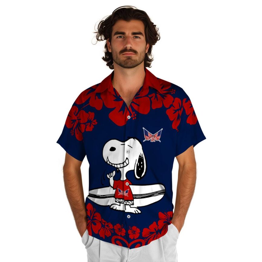 Personalized Patriotic Surfing Snoopy Hawaiian Shirt New Arrival