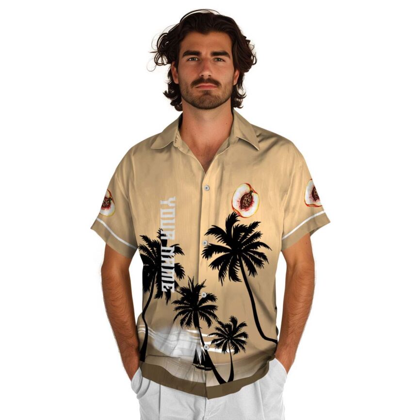 Personalized Peach Ocean Sunset Hawaiian Shirt New Arrival