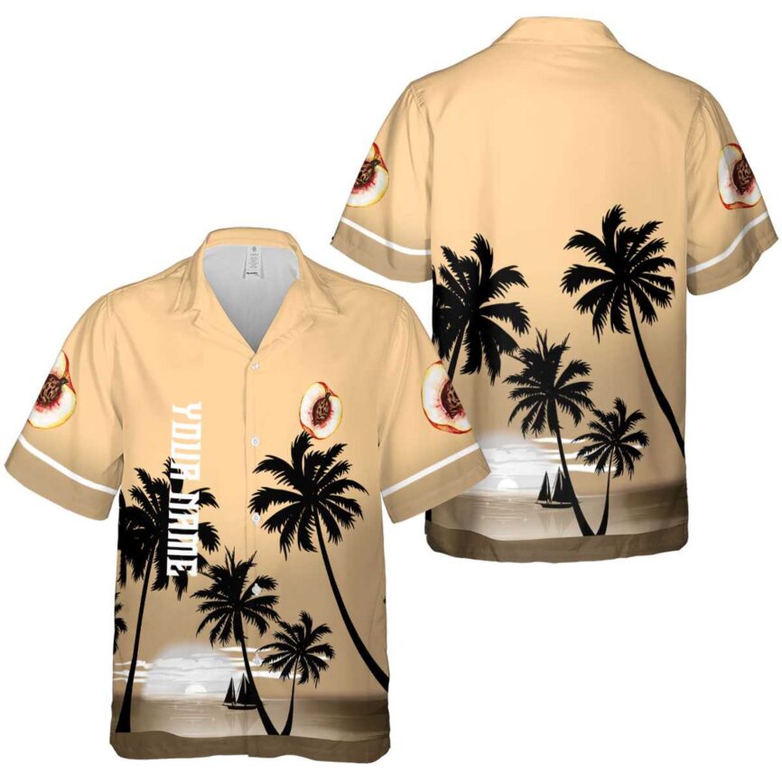 Personalized Peach Ocean Sunset Hawaiian Shirt Premium grade