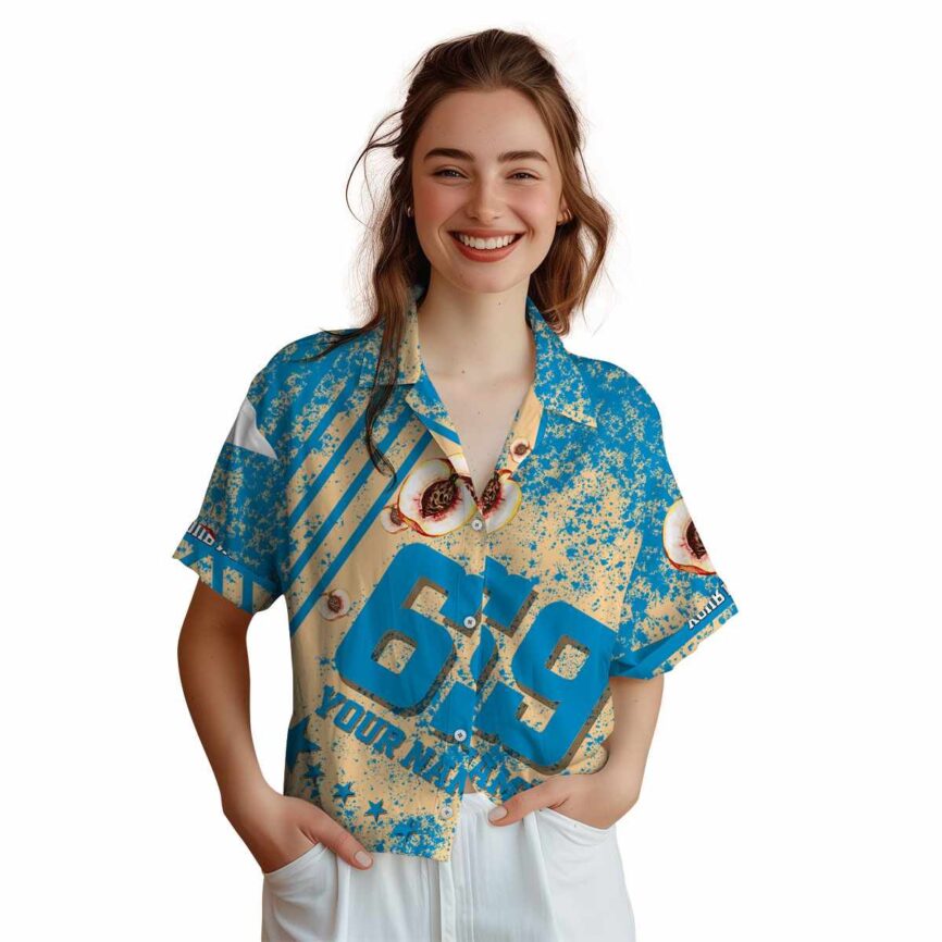 Personalized Peach Stripe Burst Hawaiian Shirt Top rated