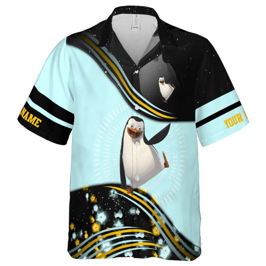 Personalized Penguin Dynamic Swirl Hawaiian Shirt Fashion forward