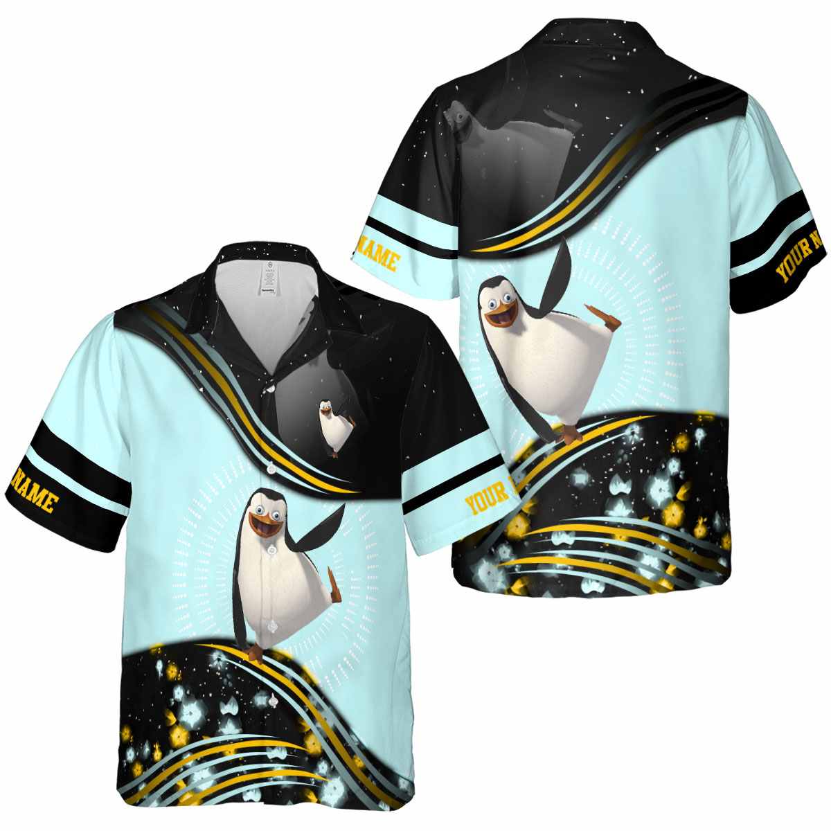 Personalized Penguin Dynamic Swirl Hawaiian Shirt Premium grade Personalized Penguin Dynamic Swirl Hawaiian Shirt Premium grade