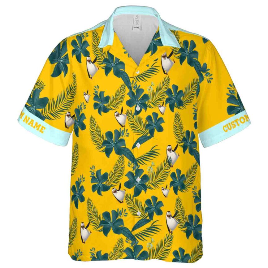 Personalized Penguin Tropical Flower Hawaiian Shirt Fashion forward