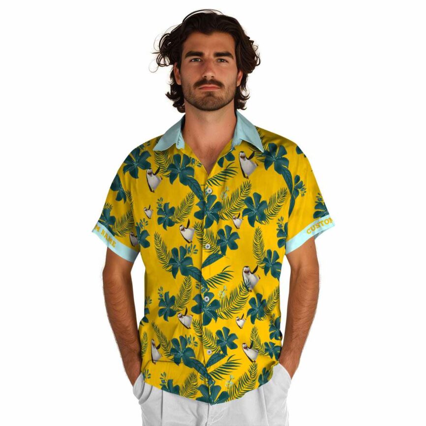 Personalized Penguin Tropical Flower Hawaiian Shirt New Arrival