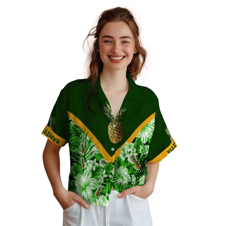 Personalized Pineapple Bold Floral Number Hawaiian Shirt Top rated