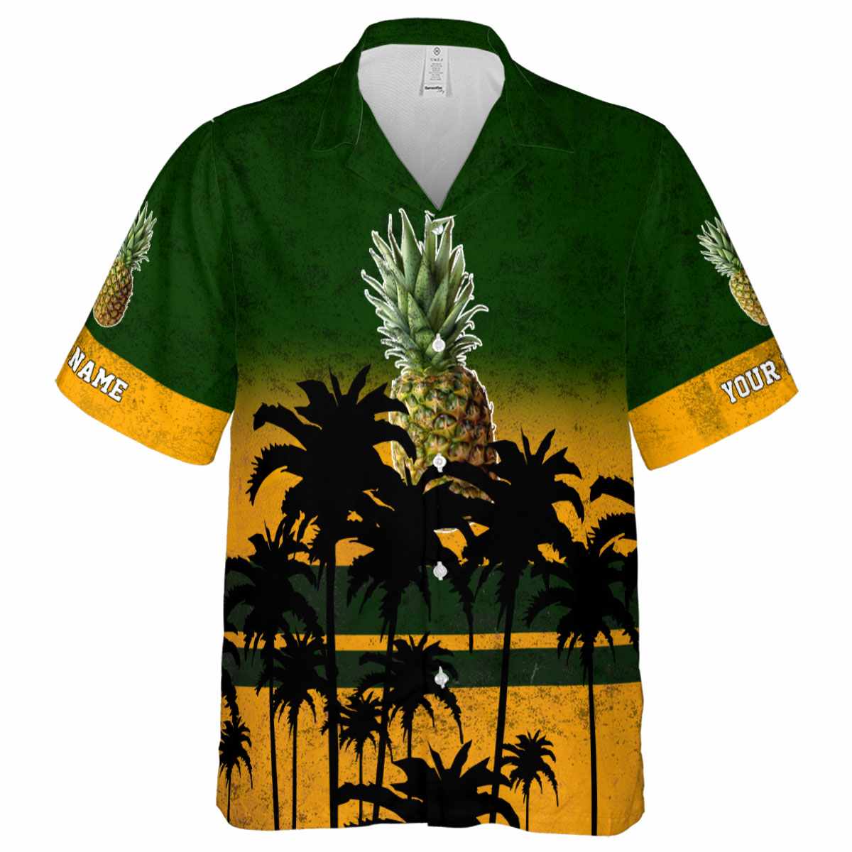 Personalized Pineapple Sunset Gradient Hawaiian Shirt Fashion forward Personalized Pineapple Sunset Gradient Hawaiian Shirt Fashion forward