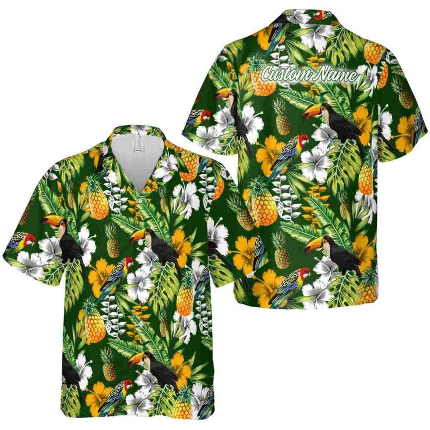 Personalized Pineapple Toucan Bird Hawaiian Shirt Premium grade