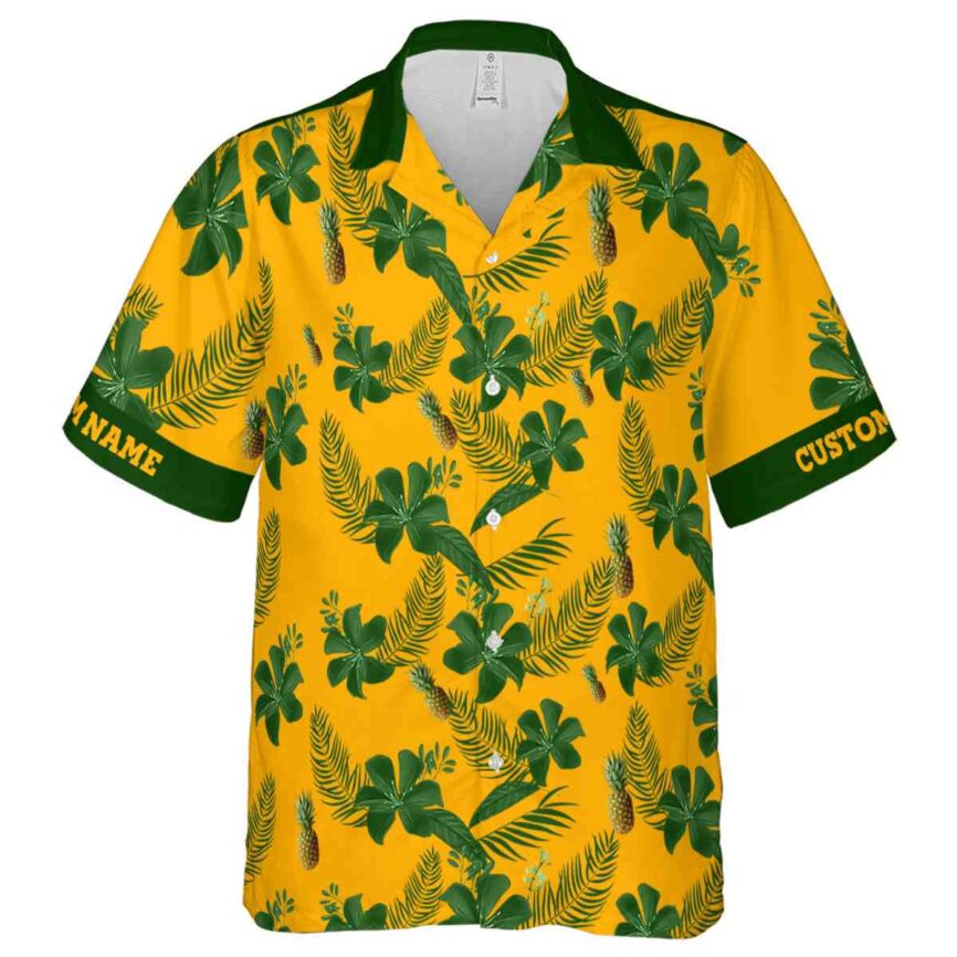 Personalized Pineapple Tropical Flower Hawaiian Shirt Fashion forward