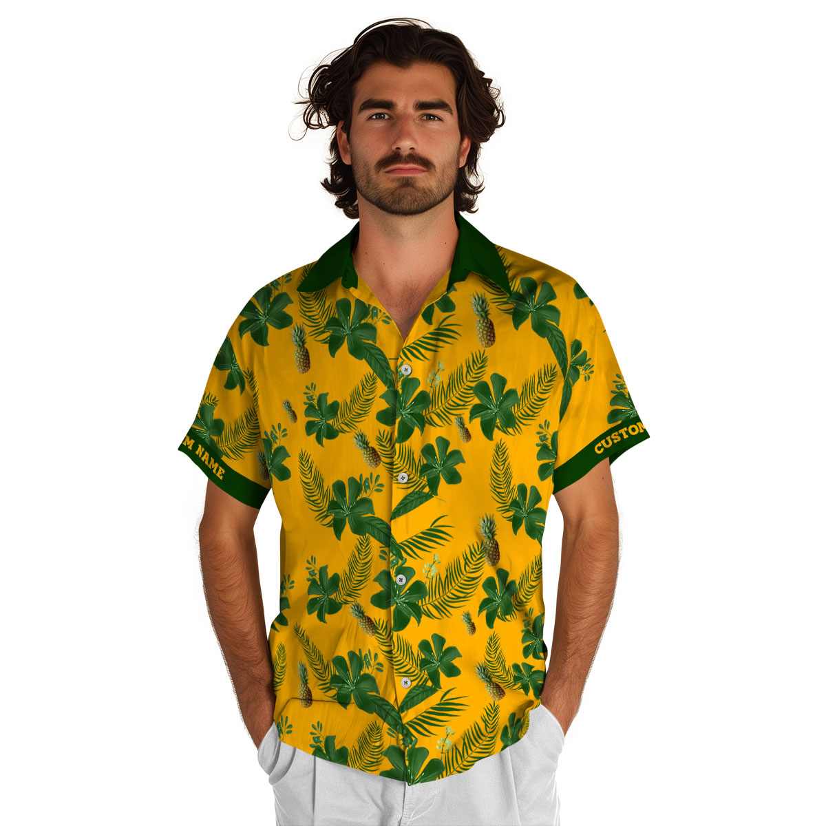 Personalized Pineapple Tropical Flower Hawaiian Shirt New Arrival Personalized Pineapple Tropical Flower Hawaiian Shirt New Arrival