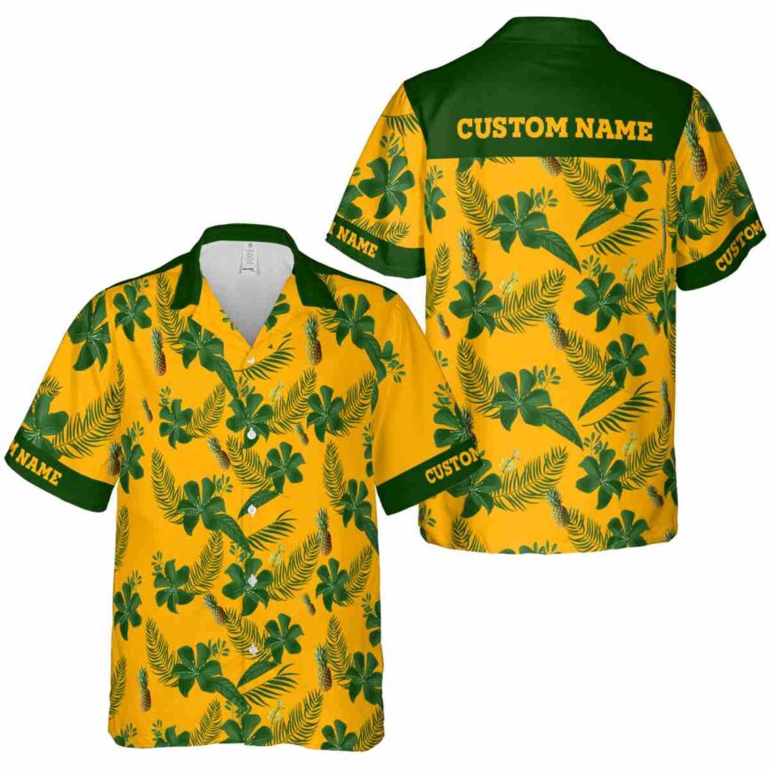 Personalized Pineapple Tropical Flower Hawaiian Shirt Premium grade
