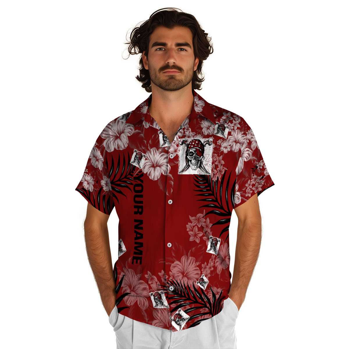 Personalized Pirate Hibiscus Pattern Hawaiian Shirt New Arrival Personalized Pirate Hibiscus Pattern Hawaiian Shirt New Arrival