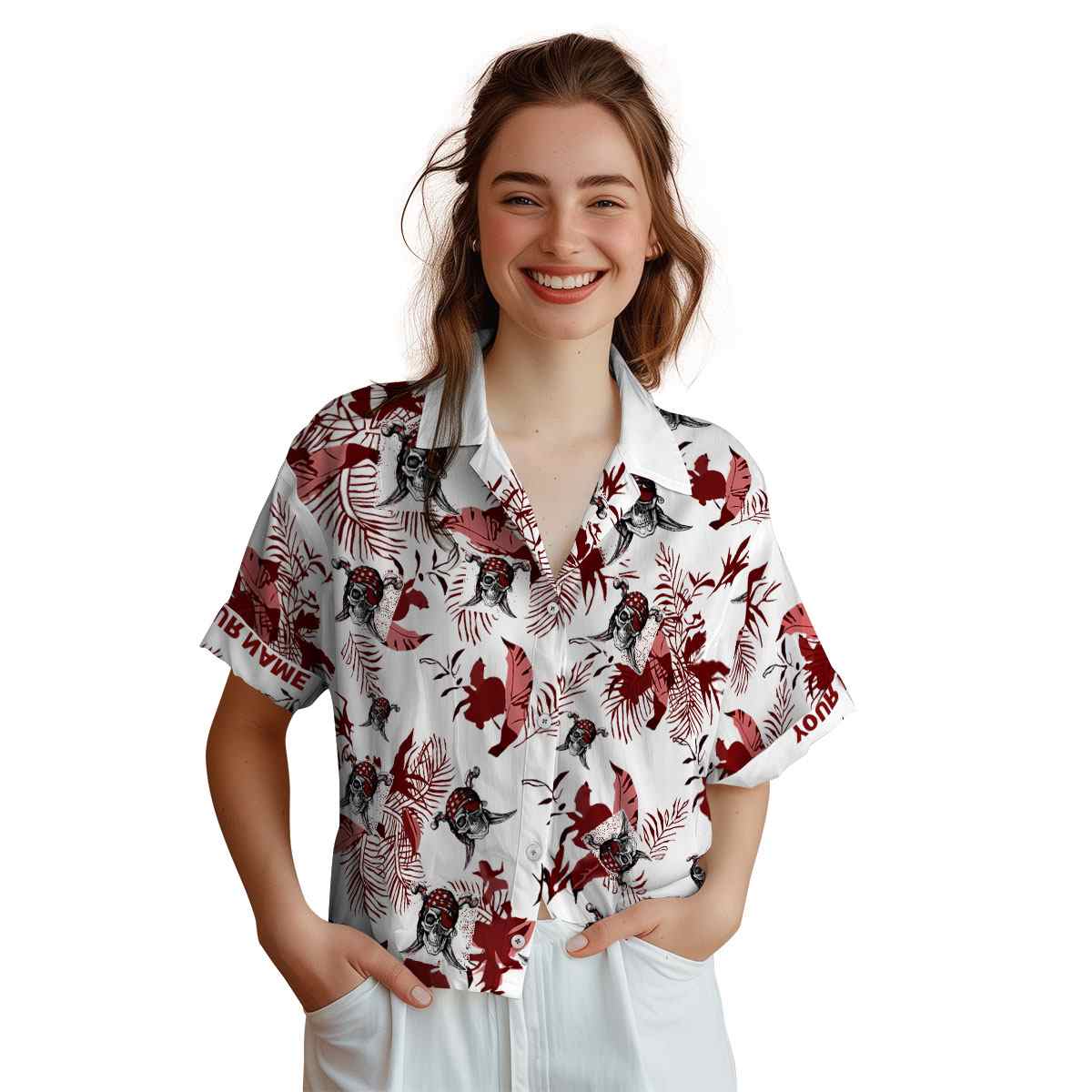 Personalized Pirate Leafy Accents Hawaiian Shirt Top rated Personalized Pirate Leafy Accents Hawaiian Shirt Top rated