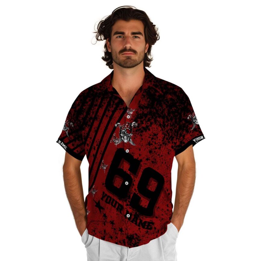 Personalized Pirate Stripe Burst Hawaiian Shirt New Arrival