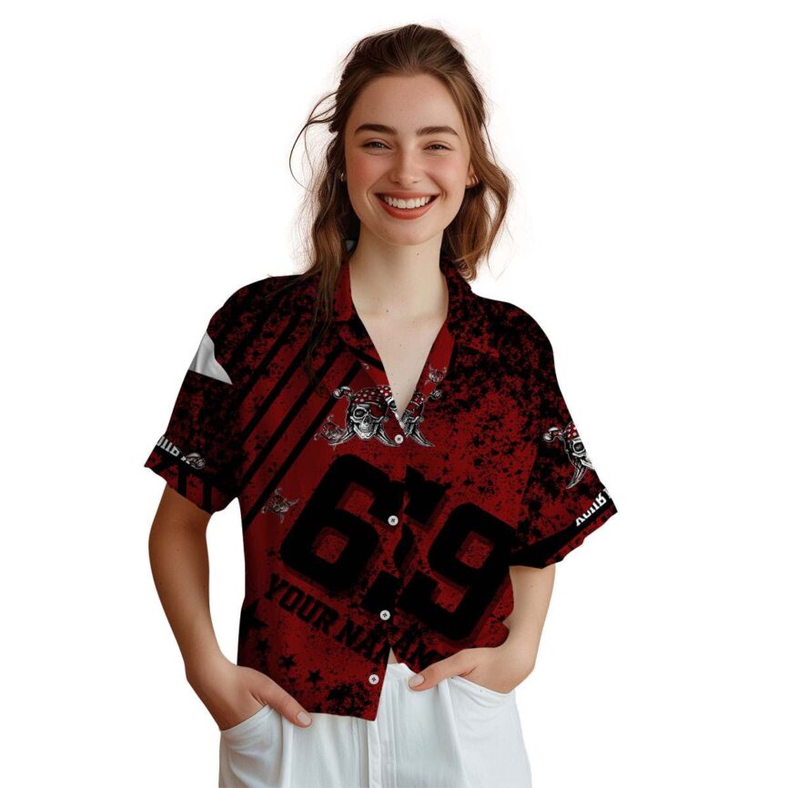 Personalized Pirate Stripe Burst Hawaiian Shirt Top rated