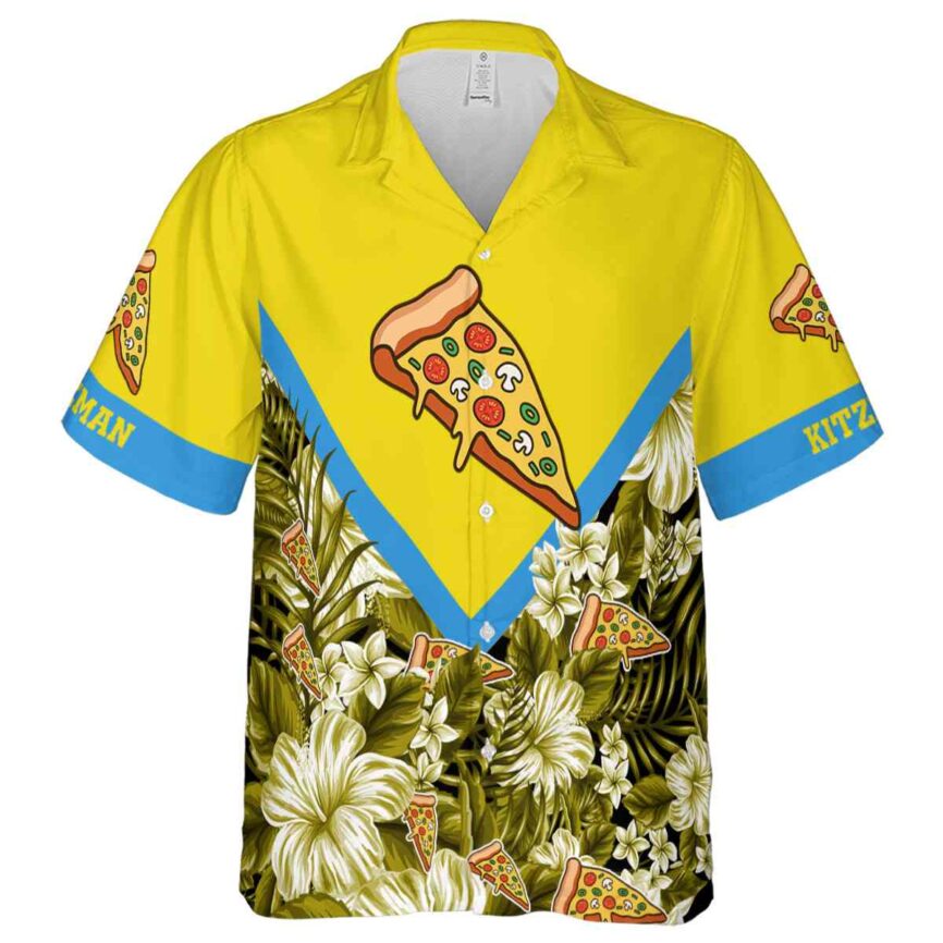 Personalized Pizza Bold Floral Number Hawaiian Shirt Fashion forward