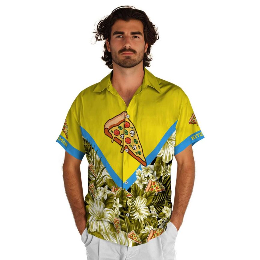 Personalized Pizza Bold Floral Number Hawaiian Shirt New Arrival