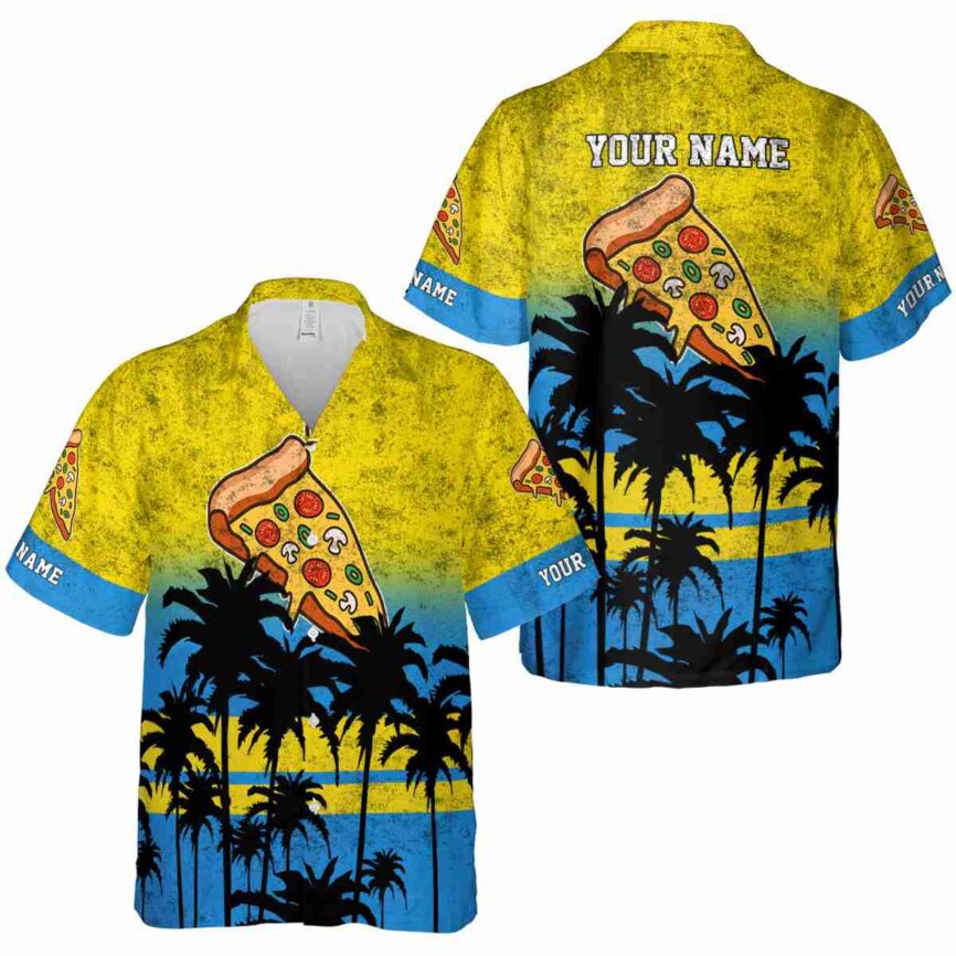 Personalized Pizza Sunset Gradient Hawaiian Shirt Premium grade