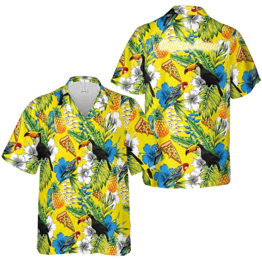 Personalized Pizza Toucan Bird Hawaiian Shirt Premium grade