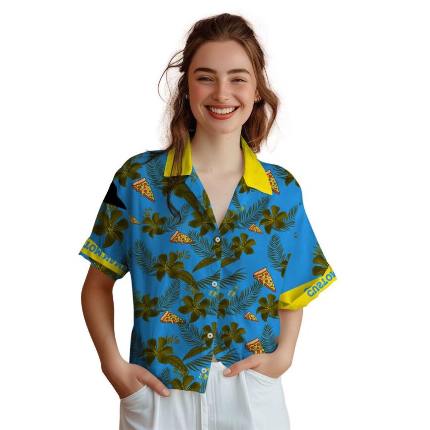 Personalized Pizza Tropical Flower Hawaiian Shirt Top rated