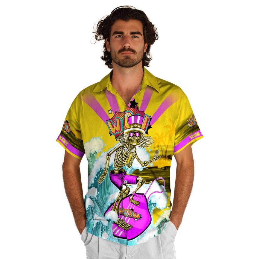 Personalized Pop Grateful Dead Motif Hawaiian Shirt New Arrival
