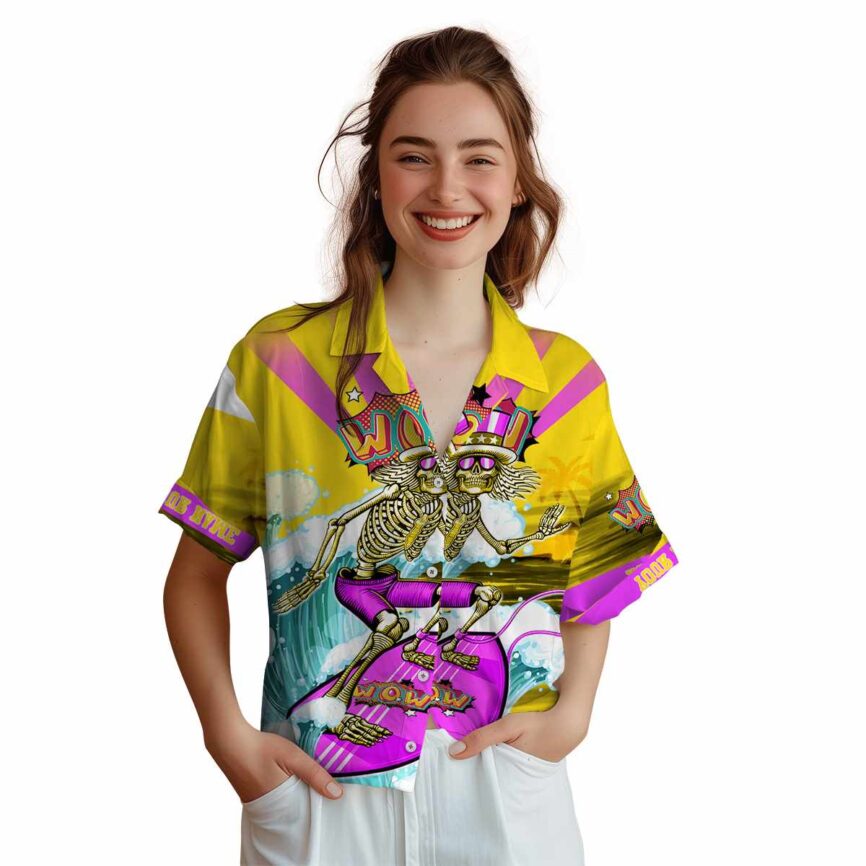 Personalized Pop Grateful Dead Motif Hawaiian Shirt Top rated