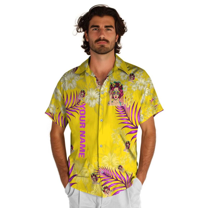 Personalized Pop Hibiscus Pattern Hawaiian Shirt New Arrival