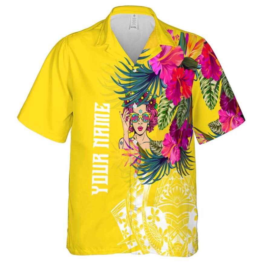 Personalized Pop Polynesian Flowers Hawaiian Shirt Fashion forward