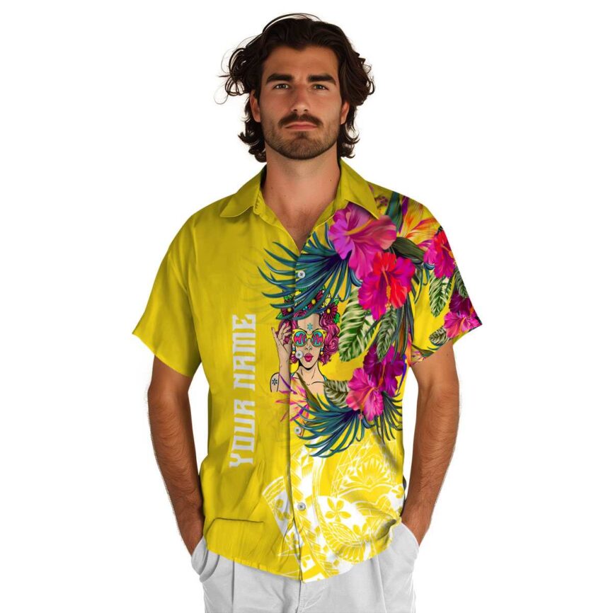 Personalized Pop Polynesian Flowers Hawaiian Shirt New Arrival
