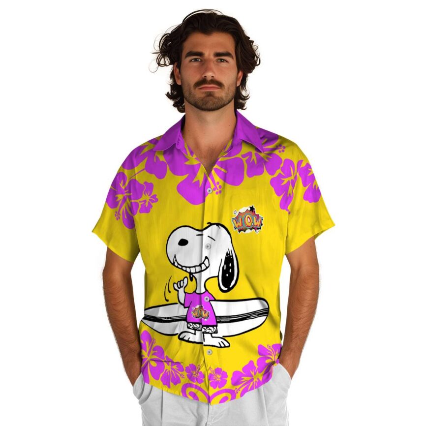 Personalized Pop Surfing Snoopy Hawaiian Shirt New Arrival