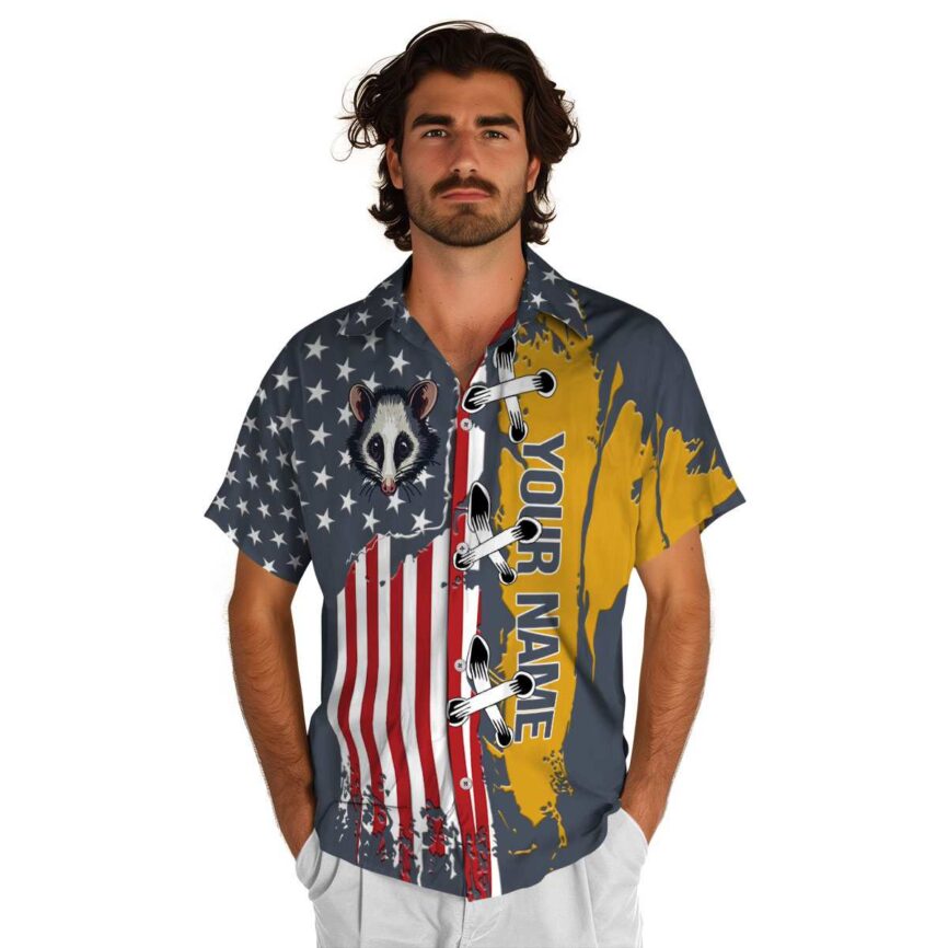 Personalized Possum Flag Stitches Hawaiian Shirt New Arrival