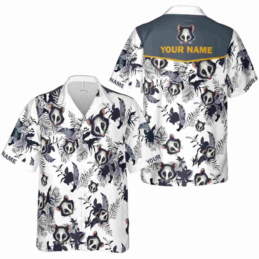 Personalized Possum Leafy Accents Hawaiian Shirt Premium grade