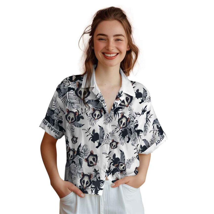 Personalized Possum Leafy Accents Hawaiian Shirt Top rated