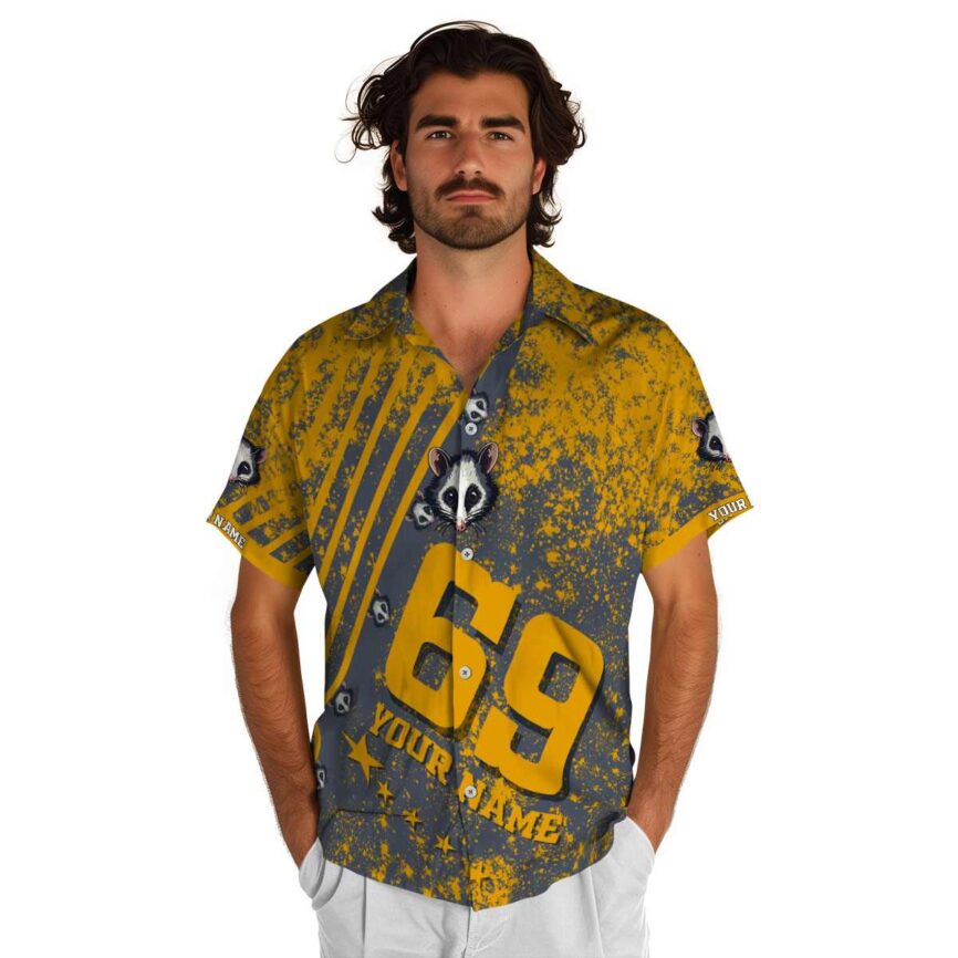 Personalized Possum Stripe Burst Hawaiian Shirt New Arrival
