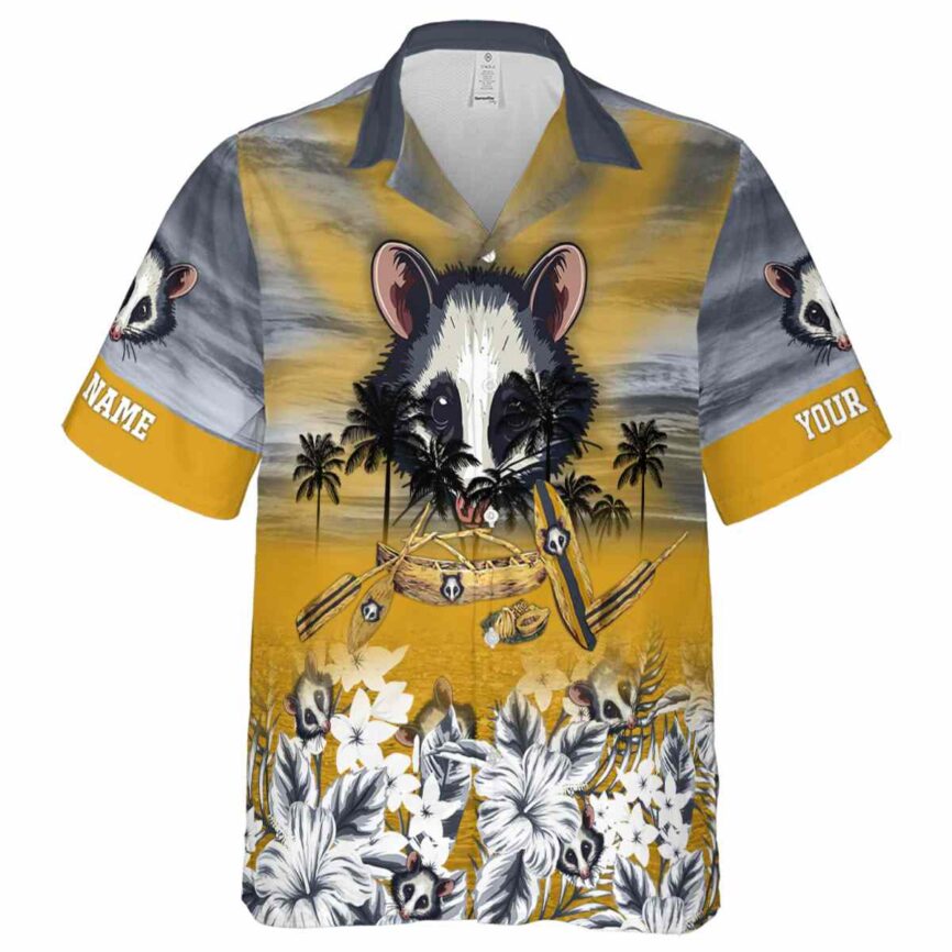 Personalized Possum Sunset Beach Canoe Hawaiian Shirt Fashion forward