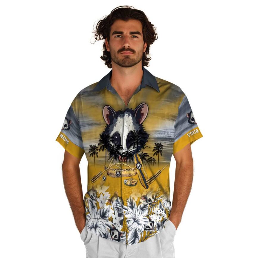Personalized Possum Sunset Beach Canoe Hawaiian Shirt New Arrival
