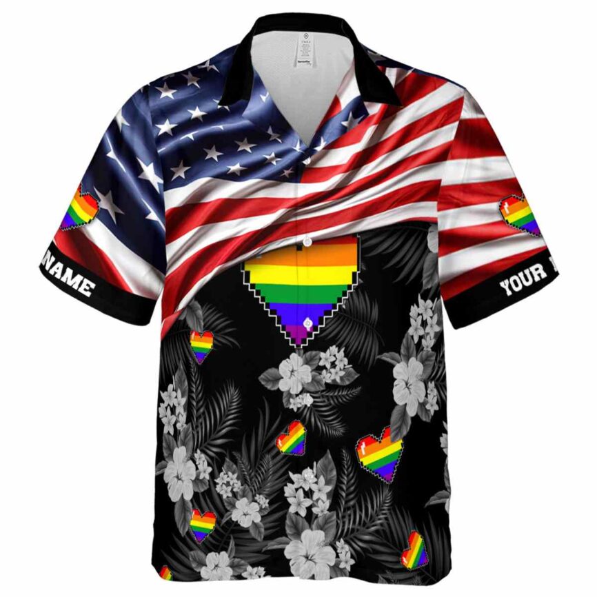 Personalized Pride US Flag Themed Hawaiian Shirt Fashion forward